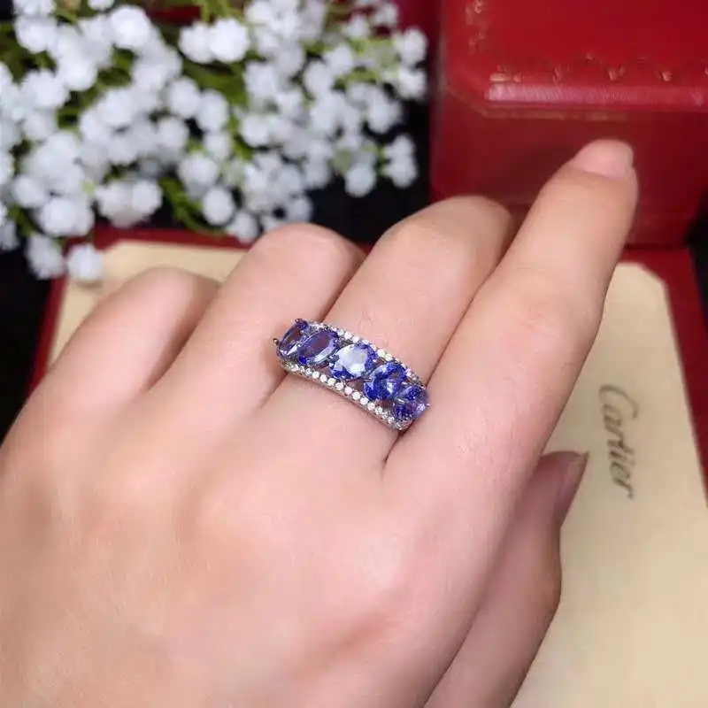 Natural And Real Tanzanite luxury ring ring Free shipping gemstone 925 sterling silver Fine jewelry
Natural And Real Tanzanite luxury ring ring Free shipping gemstone 925 sterling silver Fine jewelry