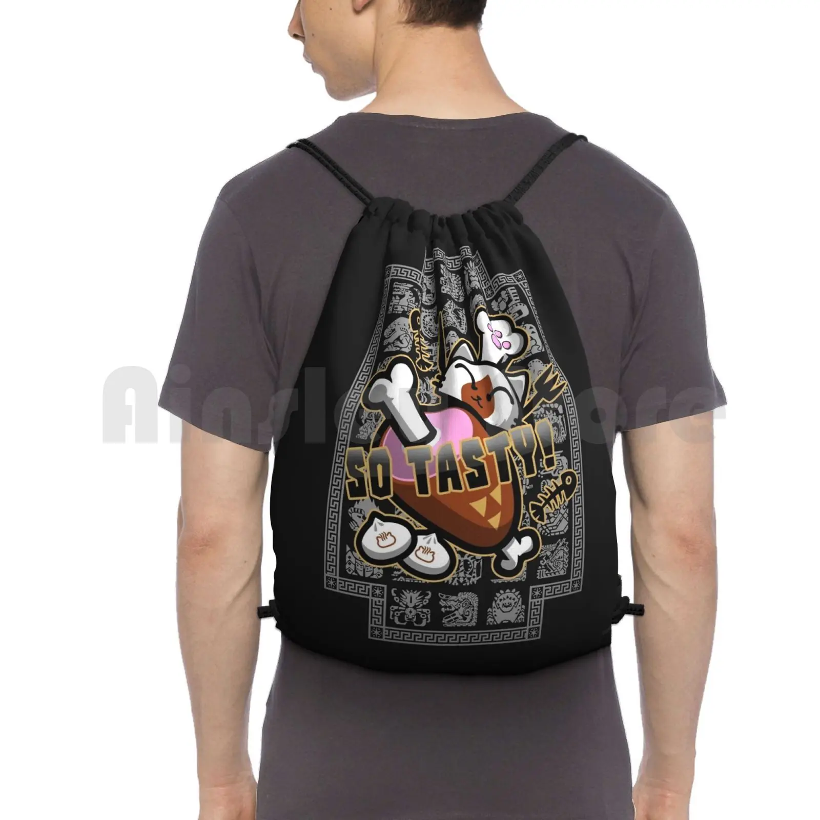 So Tasty! Backpack Drawstring Bag Riding Climbing Gym Bag Monster Hunter Cakt Neko Cute Cooking Food Hunter Dragon Wyvern
So Tasty! Backpack Drawstring Bag Riding Climbing Gym Bag Monster Hunter Cakt Neko Cute Cooking Food Hunter Dragon Wyvern