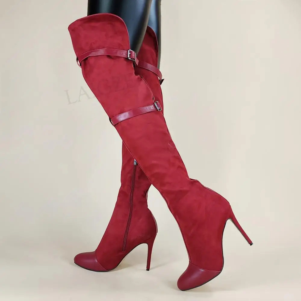 LAIGZEM Women Over High Boots Patchwork Side Zip Stiletto High Heels Boots Zapatos Autumn Winter Shoes Woman Big Size 44 46 47
LAIGZEM Women Over High Boots Patchwork Side Zip Stiletto High Heels Boots Zapatos Autumn Winter Shoes Woman Big Size 44 46 47