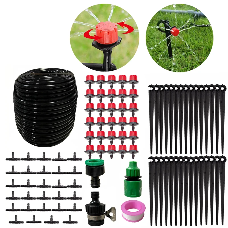 25M Garden Drip Irrigation Kit For Patio Adjustable Drip Irrigation System With 30 Sprinklers 29 Tees
25M Garden Drip Irrigation Kit For Patio Adjustable Drip Irrigation System With 30 Sprinklers 29 Tees