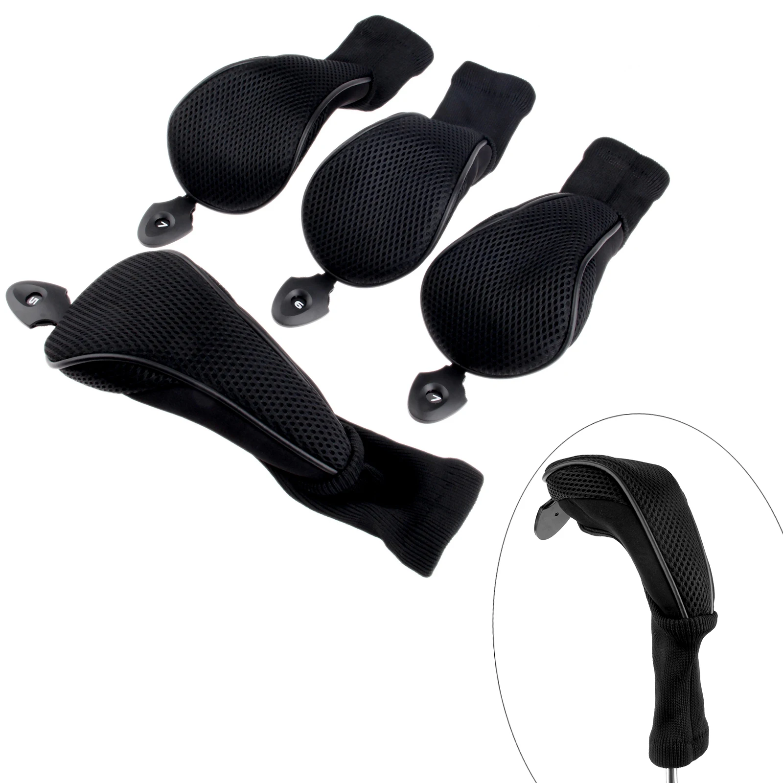 4pcs /Set Golf Club Headcovers Long Neck Golf Hybrid Club Head Covers Club Protection Cover Headcover Golf Accessories
4pcs /Set Golf Club Headcovers Long Neck Golf Hybrid Club Head Covers Club Protection Cover Headcover Golf Accessories