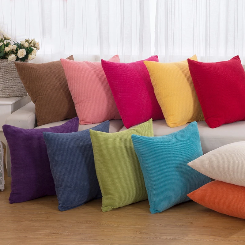 Solid Cozy Corduroy Small Corn Striped Pillowcase Soft Velevet Decorative Throw Pillow Covers Livingroom Bed Couch Sofa Cushions
Solid Cozy Corduroy Small Corn Striped Pillowcase Soft Velevet Decorative Throw Pillow Covers Livingroom Bed Couch Sofa Cushions