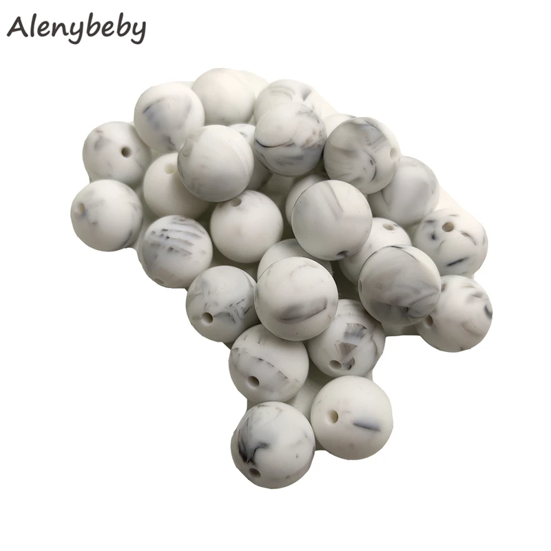 Marble White Color Food Grade Silicone Round Bead 12/15mm Baby Teether Necklace Toy DIY Pacifier Chain Care Baby Teether Product
Marble White Color Food Grade Silicone Round Bead 12/15mm Baby Teether Necklace Toy DIY Pacifier Chain Care Baby Teether Product