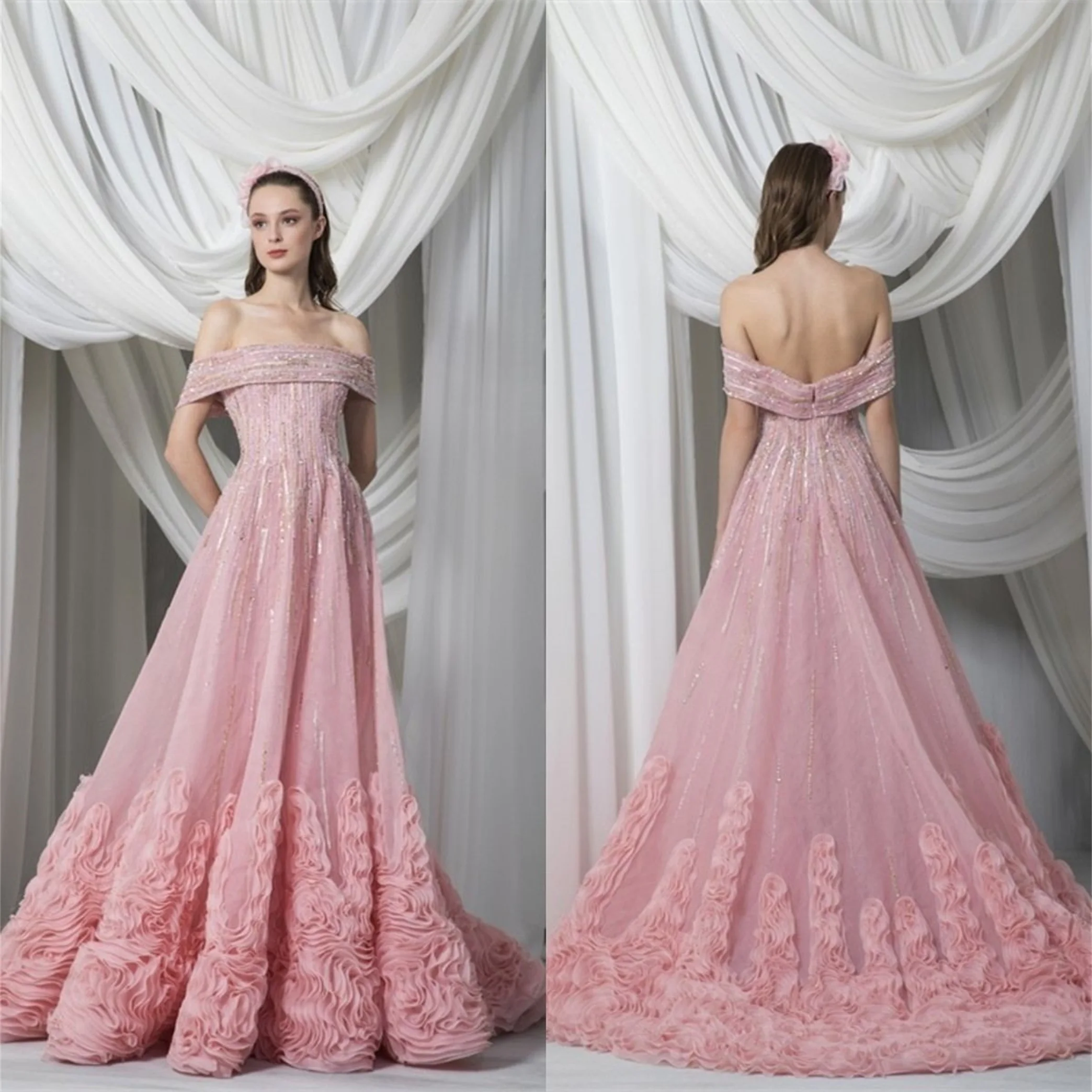 New Arrival Evening Dresses Off Shoulder Lace Beads Sequins Prom Gowns Custom Made Open Back Sweep Train Special Occasion Dress
New Arrival Evening Dresses Off Shoulder Lace Beads Sequins Prom Gowns Custom Made Open Back Sweep Train Special Occasion Dress