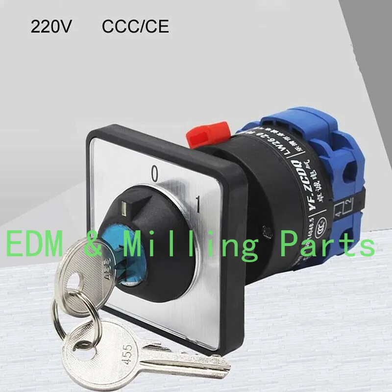 CNC 220V Universal Transfer Switch LW26-20/1 Single Hole Key With Lock Changeover Switch 20A
CNC 220V Universal Transfer Switch LW26-20/1 Single Hole Key With Lock Changeover Switch 20A