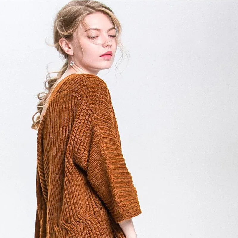 Autumn European Style Solid Simple Fashion Cardigan Wool Sweater Long Loose Knitwear Coat CC-065
Autumn European Style Solid Simple Fashion Cardigan Wool Sweater Long Loose Knitwear Coat CC-065