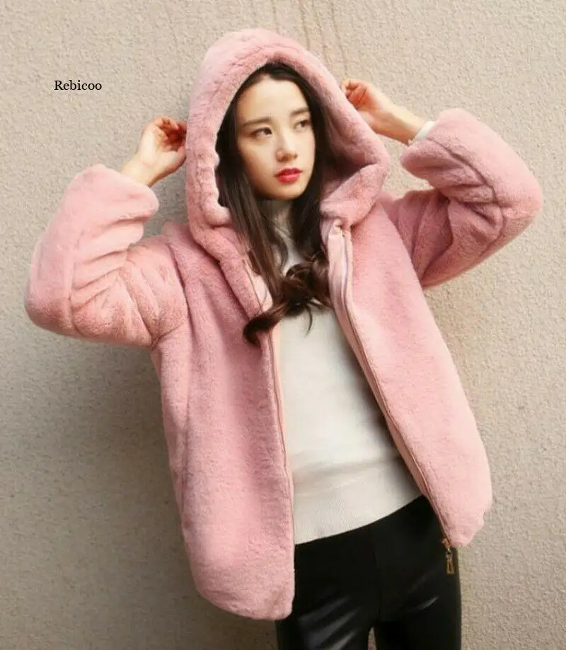 New Fashion Women Girl Winter Casual Fur Jacket Outwear Faux Rabbit Fur Hooded Coat Casual Warm Jacket
New Fashion Women Girl Winter Casual Fur Jacket Outwear Faux Rabbit Fur Hooded Coat Casual Warm Jacket