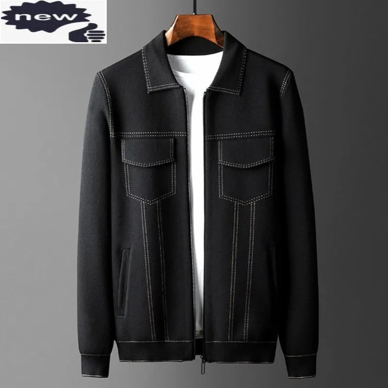 Business Casual Knitted Jacket Men Cardigan Slim Long Sleeve Street Turn-Down Collar Thicken Sweater Coat Plus Size
Business Casual Knitted Jacket Men Cardigan Slim Long Sleeve Street Turn-Down Collar Thicken Sweater Coat Plus Size