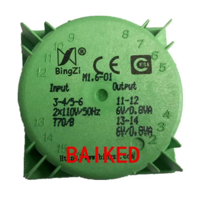 BingZi M1.6-01 2 входа, выход 110 В, 50 Гц, двухдорожный силовой трансформатор 6 В, 0,8 ВА, 1,6 ВА
BingZi M1.6-01 2 входа, выход 110 В, 50 Гц, двухдорожный силовой трансформатор 6 В, 0,8 ВА, 1,6 ВА