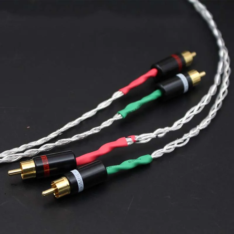8AG single crystal silver RCA audio signal cable HIFI grade amplifier audio lotus audio
8AG single crystal silver RCA audio signal cable HIFI grade amplifier audio lotus audio