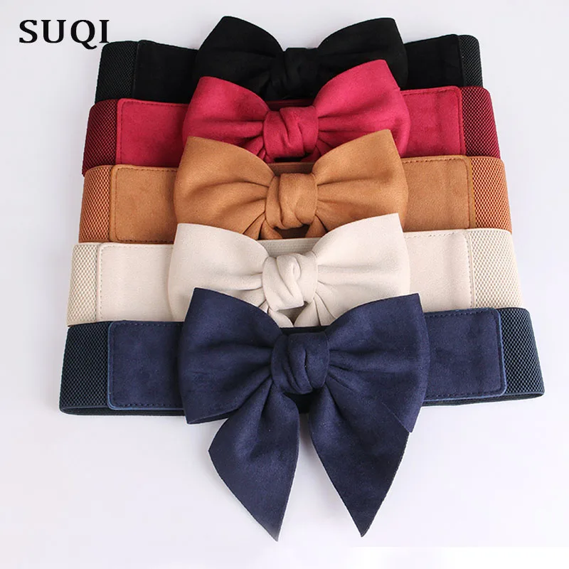 SUQI fashion Bow Elastic belt for women girl girdle waist seal women's Bridal Female corset Belt princess Dress decoration
SUQI fashion Bow Elastic belt for women girl girdle waist seal women's Bridal Female corset Belt princess Dress decoration