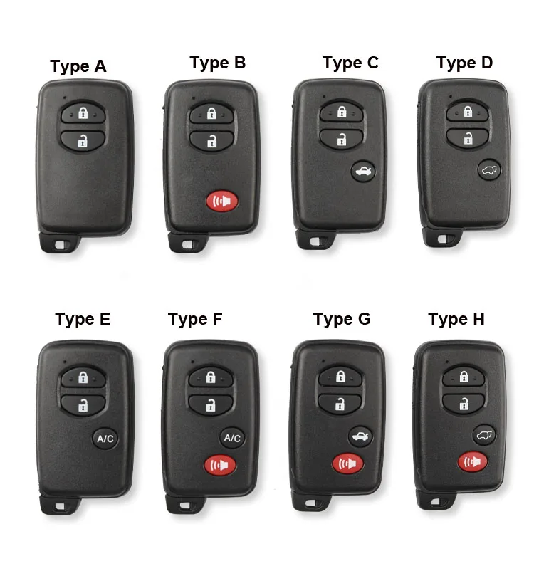 Replacement Car Key Blanks Case for Toyota Prado Camry Reiz Smart Remote Key Shell
Replacement Car Key Blanks Case for Toyota Prado Camry Reiz Smart Remote Key Shell