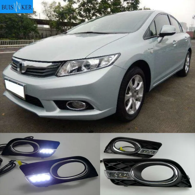 2Pcs Car-styling LED 12V DRL Car Daylight Daytime Running Lights with Turn Signal Fog Lamp Covers For Honda Civic 2011 2012 2013
2Pcs Car-styling LED 12V DRL Car Daylight Daytime Running Lights with Turn Signal Fog Lamp Covers For Honda Civic 2011 2012 2013