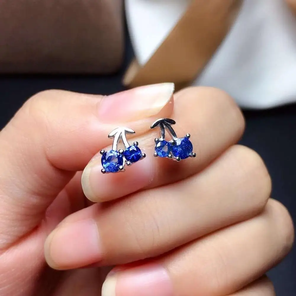 Natural And Real Blue Sapphire Earring 925 Sterling Silver Earrings for Women Fine Jewelry Wedding Engagement Valentine's Gift
Natural And Real Blue Sapphire Earring 925 Sterling Silver Earrings for Women Fine Jewelry Wedding Engagement Valentine's Gift