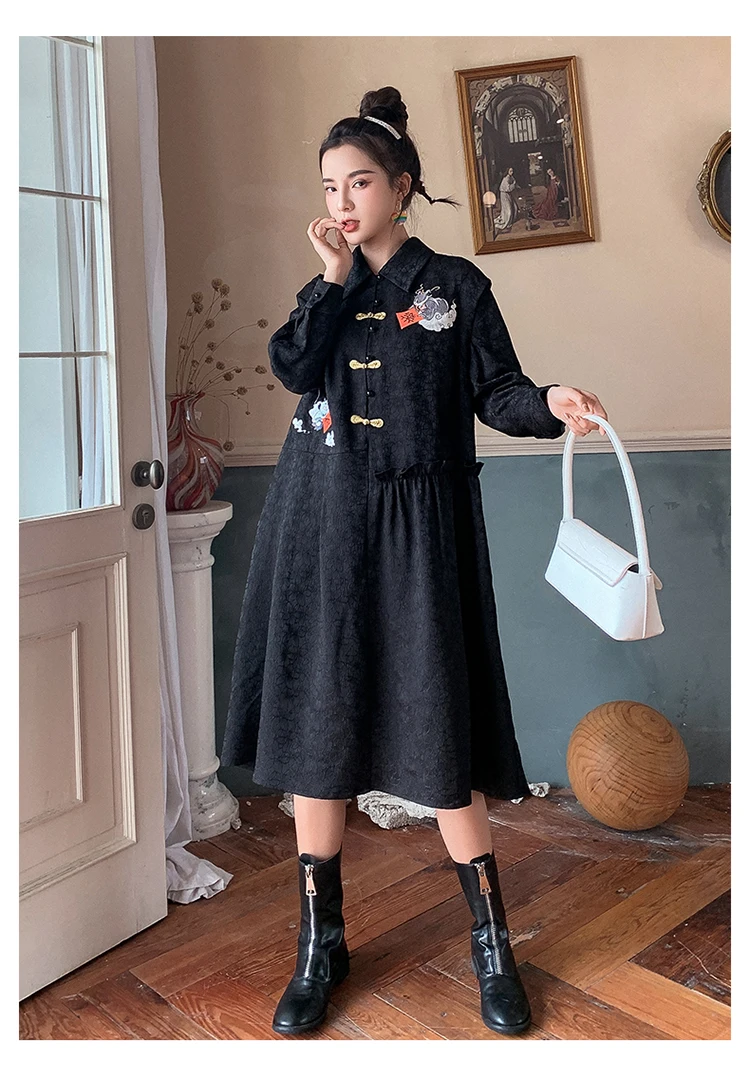 Chinese Dress Black Qipao Dresses Stand Collar Cheongsam Dress Traditional Retro Chinese Style Cheongsams Modern Qipao
Chinese Dress Black Qipao Dresses Stand Collar Cheongsam Dress Traditional Retro Chinese Style Cheongsams Modern Qipao