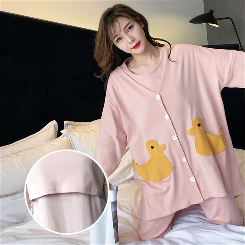 Home service ladies spring autumn pure new month clothes three-piece soft pajamas pregnant women nightgown pijamas women 2020
Home service ladies spring autumn pure new month clothes three-piece soft pajamas pregnant women nightgown pijamas women 2020