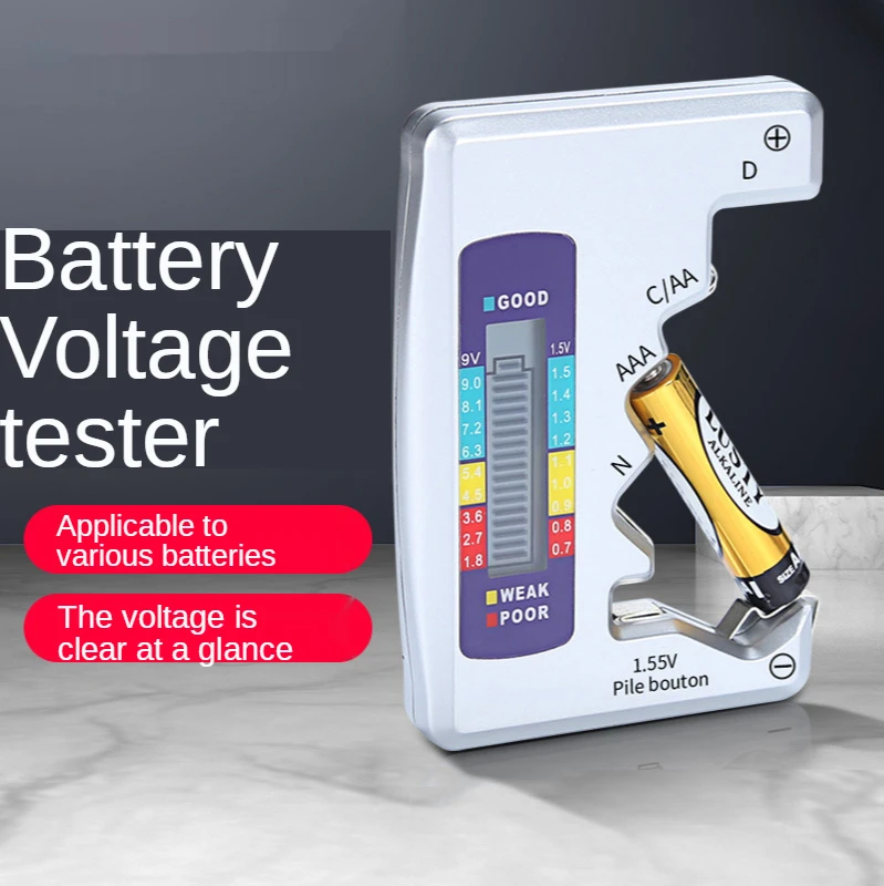 Battery tester Battery level detector Dry battery No.7 No.5 digital display voltage measuring device
Battery tester Battery level detector Dry battery No.7 No.5 digital display voltage measuring device