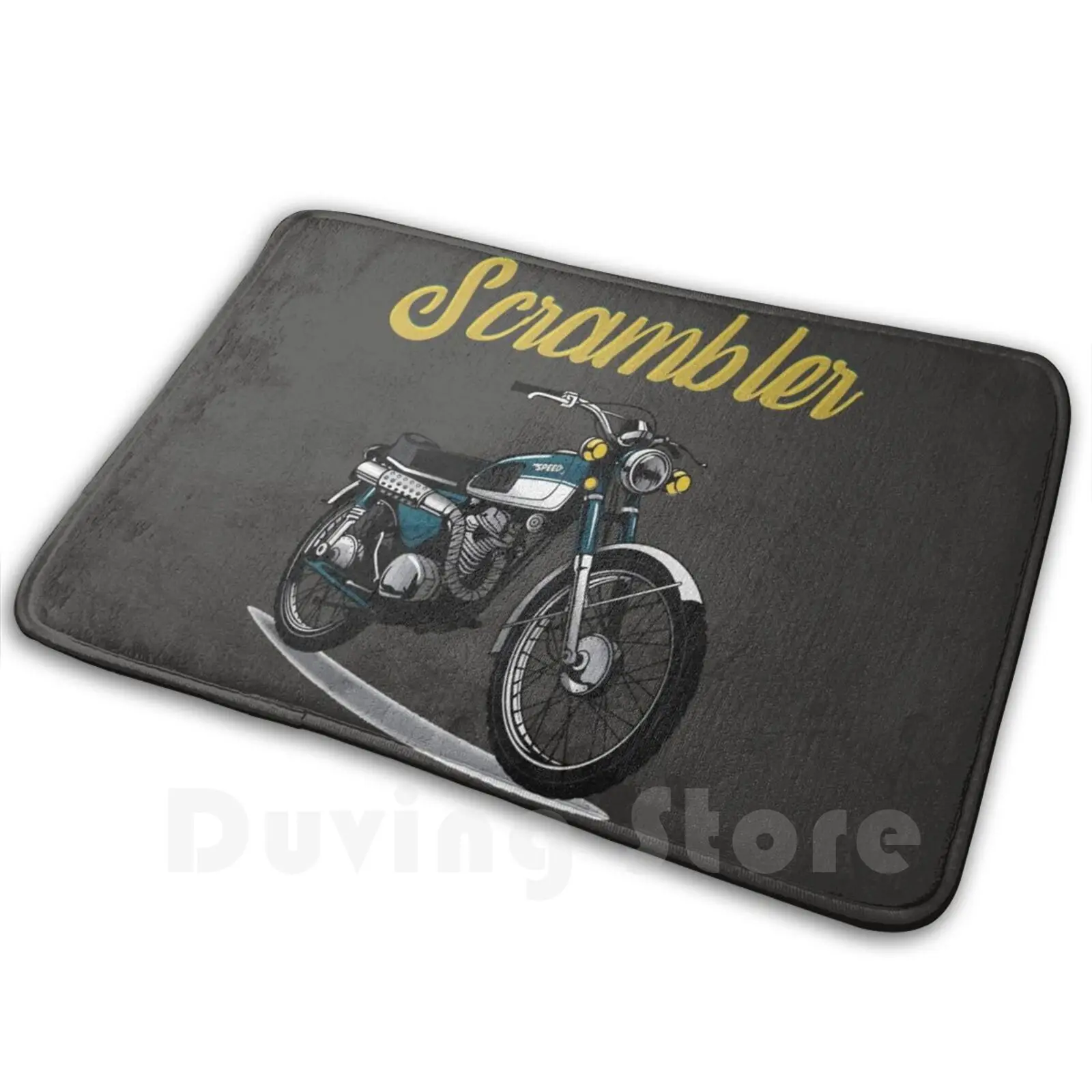 Old Blue And White Scrambler Bike. Carpet Mat Rug Cushion Soft Non-Slip Motorcycle Cafe Racer Scramler Tracker Boober
Old Blue And White Scrambler Bike. Carpet Mat Rug Cushion Soft Non-Slip Motorcycle Cafe Racer Scramler Tracker Boober