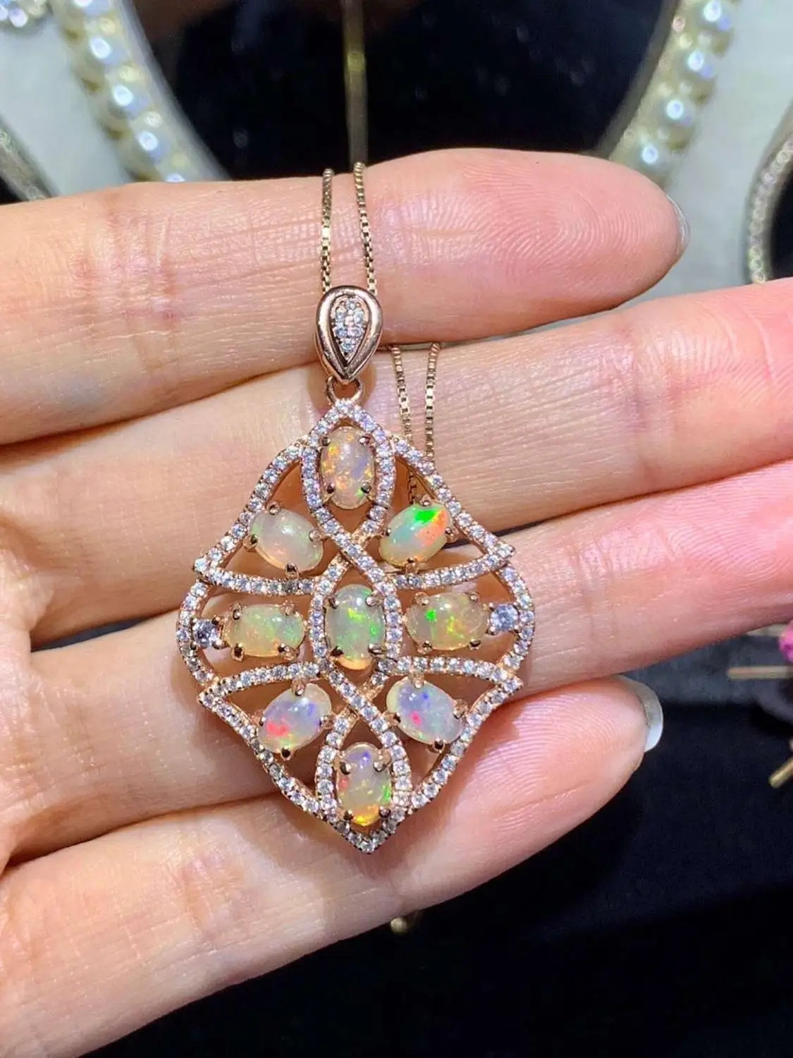 Opal Natural And Real Opla necklace pendant Free shipping 925 sterling silver Natural real opal
Opal Natural And Real Opla necklace pendant Free shipping 925 sterling silver Natural real opal