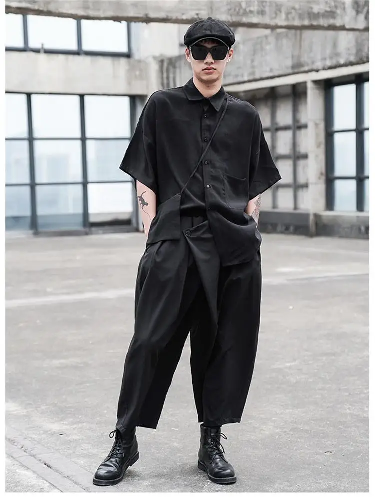 Men's New Short Sleeve Casual Loose Large Shirt Men's Japanese Streetwear Fashion Trend Hip-Hop Black Shirt
Men's New Short Sleeve Casual Loose Large Shirt Men's Japanese Streetwear Fashion Trend Hip-Hop Black Shirt