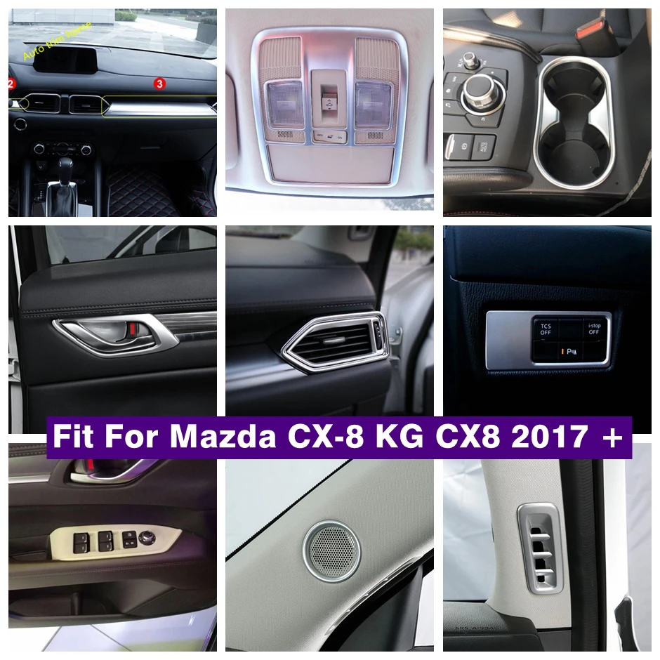 Car Accessories Door Bowl / Lift Button / Pillar A Air AC / Speaker / Reading Lamps Cover Trim For Mazda CX-8 KG CX8 2017 - 2021
Car Accessories Door Bowl / Lift Button / Pillar A Air AC / Speaker / Reading Lamps Cover Trim For Mazda CX-8 KG CX8 2017 - 2021