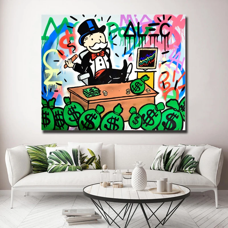 Graffiti Money Alec Monopolyingly Poster Painting On Canvas Bedroom Wall Art Decoration Pictures Home Children's Room Decor
Graffiti Money Alec Monopolyingly Poster Painting On Canvas Bedroom Wall Art Decoration Pictures Home Children's Room Decor