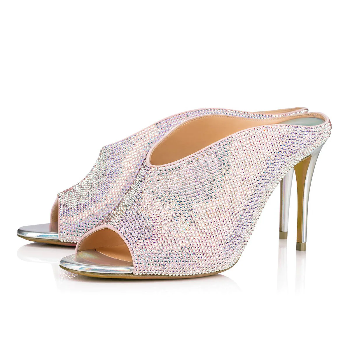 Fashion Crystal Full Drilled Bling Slipper High Heel Peep Toe Pump Rhinestone Stiletto Heels Woman Shoes Party Dress Heel
Fashion Crystal Full Drilled Bling Slipper High Heel Peep Toe Pump Rhinestone Stiletto Heels Woman Shoes Party Dress Heel