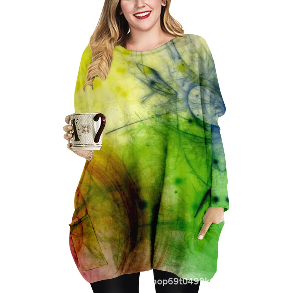 Spring Autumn Women 3D Printed Mini Dresses Loose Sexy O-neck Long Sleeve Ladies Dresses Beach Dress
Spring Autumn Women 3D Printed Mini Dresses Loose Sexy O-neck Long Sleeve Ladies Dresses Beach Dress