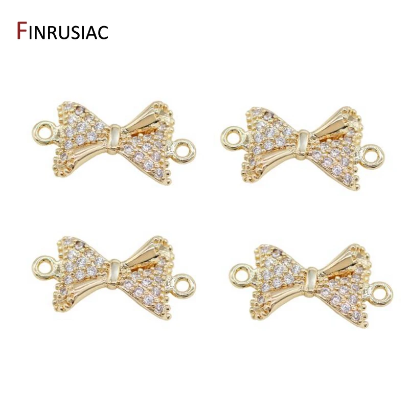 Supplies For Jewelry Wholesale 4 Types Zircon Bow Charms Pendants Connectors Accessories For DIY Earrings Making Jewellery Parts
Supplies For Jewelry Wholesale 4 Types Zircon Bow Charms Pendants Connectors Accessories For DIY Earrings Making Jewellery Parts