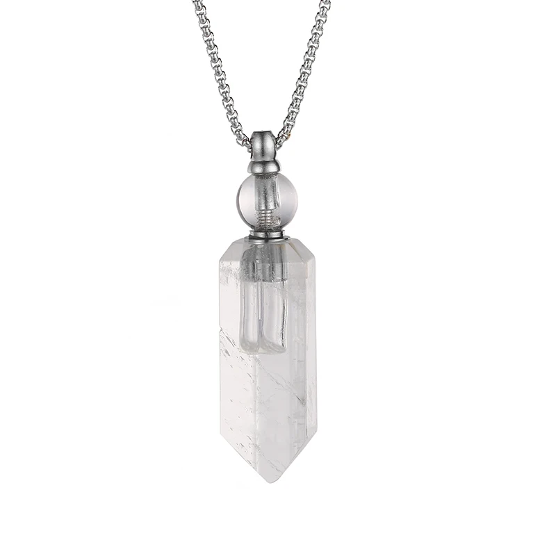 SHINYGEM Hot Selling Natural Quartz Perfume Bottle Pendant Crystal Glass Hexagonal Column Necklace Female Fashion Charm Jewelry
SHINYGEM Hot Selling Natural Quartz Perfume Bottle Pendant Crystal Glass Hexagonal Column Necklace Female Fashion Charm Jewelry