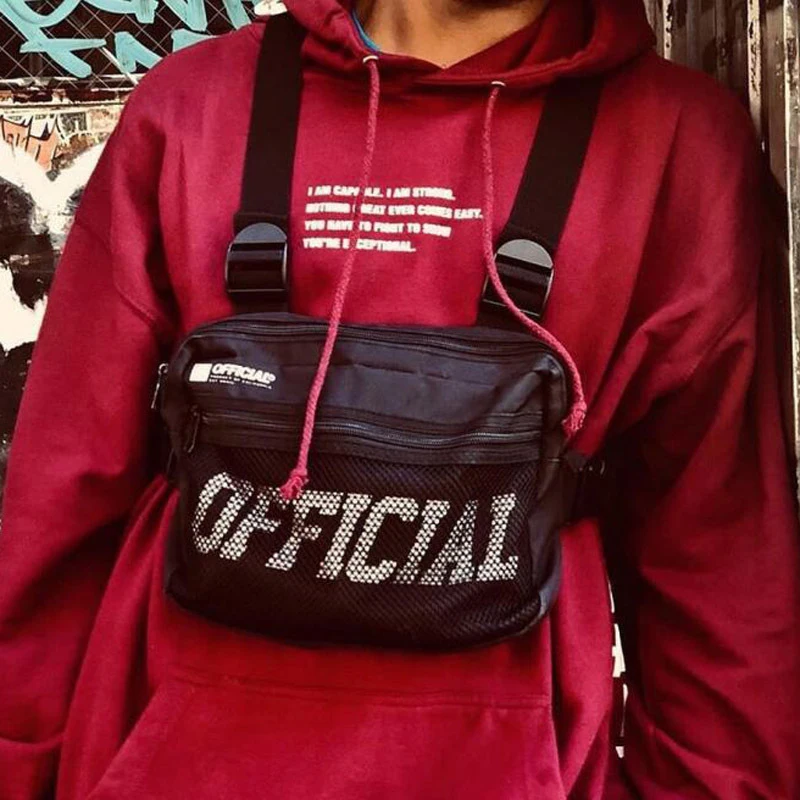 Streetwear Men Bag Tactical Vest Hip Hop Style Crossbody Chest Bags Packs for 2020 Fashion Punck Chest Rig Vest Waist Bag Unisex
Streetwear Men Bag Tactical Vest Hip Hop Style Crossbody Chest Bags Packs for 2020 Fashion Punck Chest Rig Vest Waist Bag Unisex