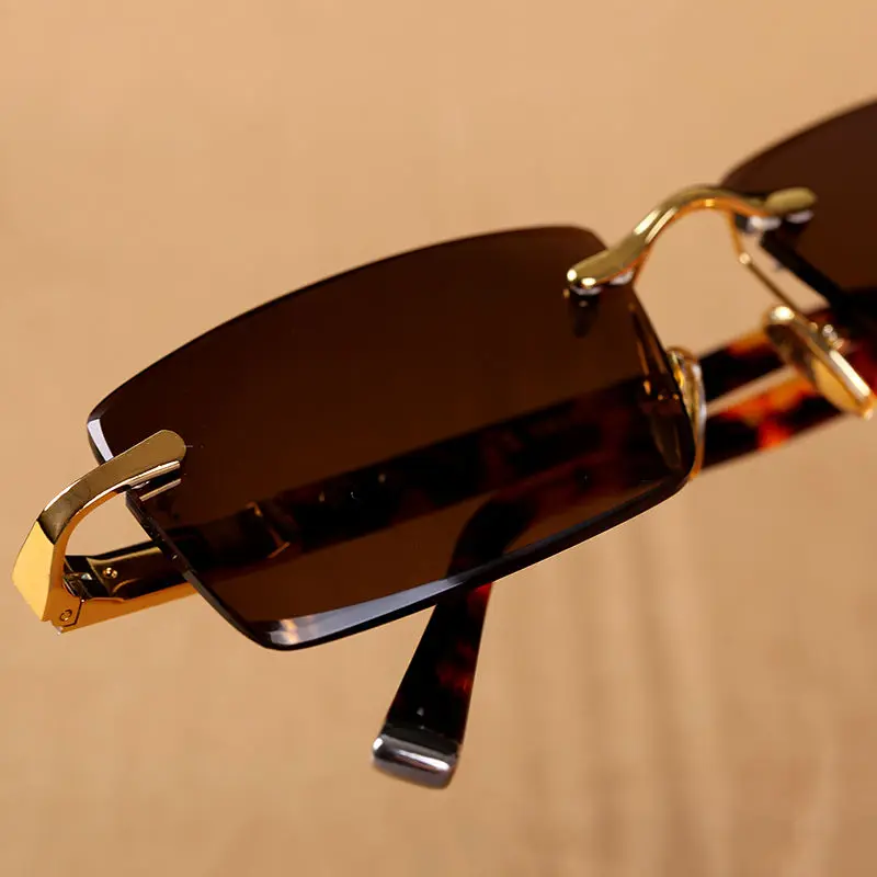 Vazrobe Rimless Sunglasses Men Women Natural glass Sun Glasses for Man Vintage Brown brand heavy lens anti scratch UV400
Vazrobe Rimless Sunglasses Men Women Natural glass Sun Glasses for Man Vintage Brown brand heavy lens anti scratch UV400