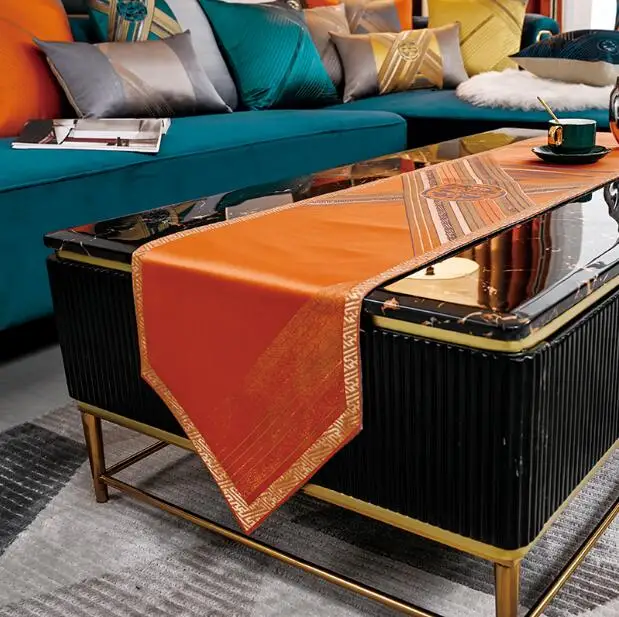 Europe Luxury Style Table Runner Orange Jacquard Modern Table Cloth Elegant Table Decoration For Wedding Silk Embroidery Cloth
Europe Luxury Style Table Runner Orange Jacquard Modern Table Cloth Elegant Table Decoration For Wedding Silk Embroidery Cloth