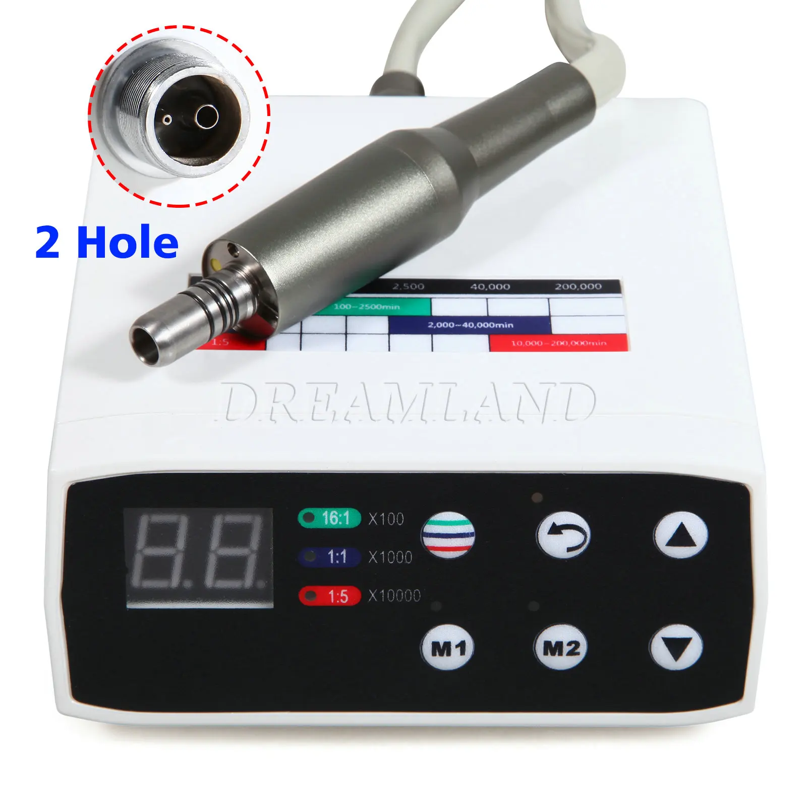 Dental Laboratory / Dentistry Brushless LED Electric Micro Motor 2 Hole Internal Spray Fit NSK Increasing Handpiece
Dental Laboratory / Dentistry Brushless LED Electric Micro Motor 2 Hole Internal Spray Fit NSK Increasing Handpiece
