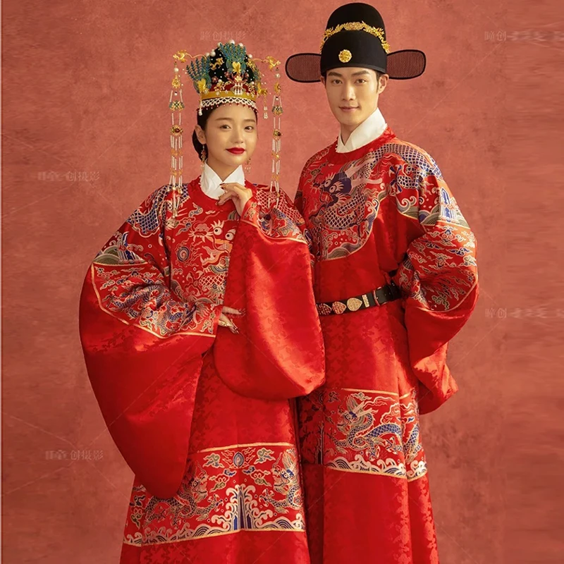 Traditional Chinese Wedding Hanfu Set Red Bride Groom Couple Lovers' Costume Photography Drama Cosplay Outfits Classical Dance
Traditional Chinese Wedding Hanfu Set Red Bride Groom Couple Lovers' Costume Photography Drama Cosplay Outfits Classical Dance
