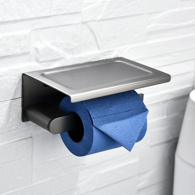 Stainless Steel Toilet Paper Holder Bathroom Wall Mount WC Paper Mobile Phone Holder Shelf Roll Paper shelf Accessories
Stainless Steel Toilet Paper Holder Bathroom Wall Mount WC Paper Mobile Phone Holder Shelf Roll Paper shelf Accessories