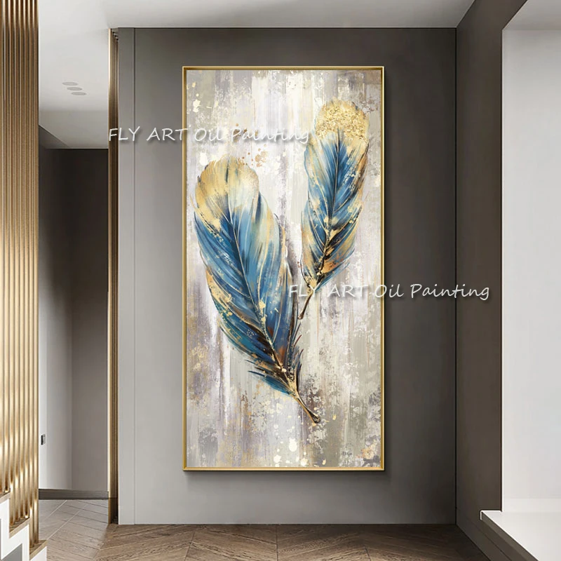 Hand-painted Modern Abstract Feather Oil Painting On Canvas Home Wall Art Picture For Living Room Home Decor Frameless
Hand-painted Modern Abstract Feather Oil Painting On Canvas Home Wall Art Picture For Living Room Home Decor Frameless