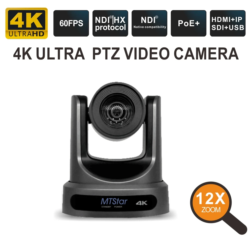 Видеокамера 12X4K 60fpsSDI HDMI USB PoE IP PTZ, линейная IP-камера NDI для трансляции VISCA RTMP AI PTZ, видеокамера для видеоконференций
Видеокамера 12X4K 60fpsSDI HDMI USB PoE IP PTZ, линейная IP-камера NDI для трансляции VISCA RTMP AI PTZ, видеокамера для видеоконференций