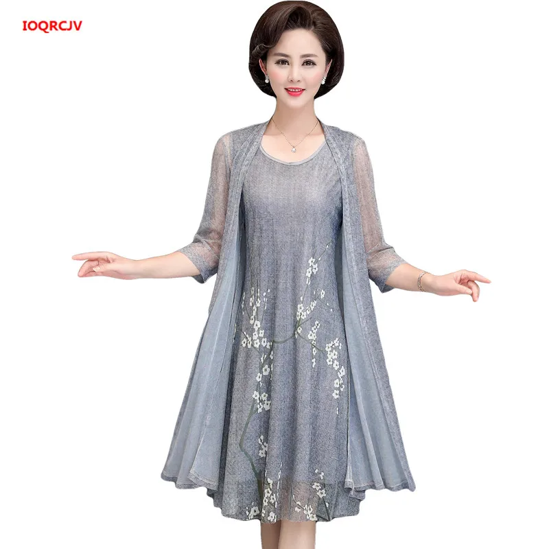 Two Piece Set Summer Women Dress New Elegant Party Dresses Print Floral Casual Middle Age Mother Sweet Vestidos W1904
Two Piece Set Summer Women Dress New Elegant Party Dresses Print Floral Casual Middle Age Mother Sweet Vestidos W1904