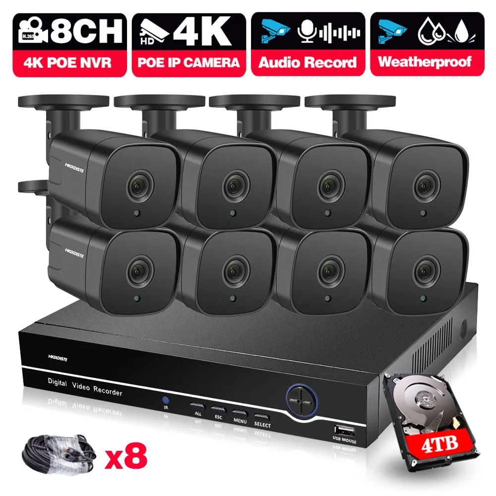 Super 4K 8MP Face Detection Security Camera System POE NVR Kit CCTV Video Record Outdoor Home Human AI Surveillance Camera
Super 4K 8MP Face Detection Security Camera System POE NVR Kit CCTV Video Record Outdoor Home Human AI Surveillance Camera