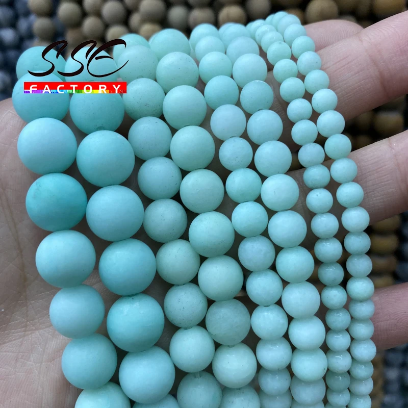 6 8 10 12 mm Frosted Blue River Amazonite matte beads natural stones Round loose beads for jewelry making bracelet necklace diy
6 8 10 12 mm Frosted Blue River Amazonite matte beads natural stones Round loose beads for jewelry making bracelet necklace diy