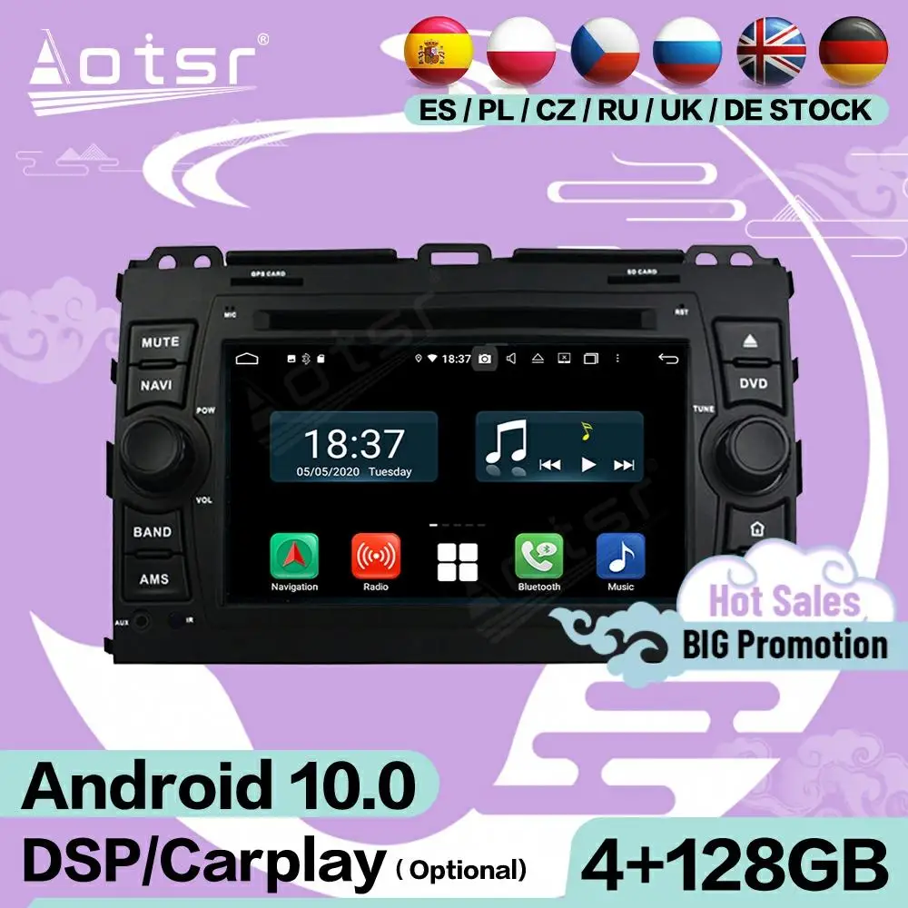 4 + 128G Carplay Android 10 плеер стерео для Toyota Prado 2006 2007 2008 2009 2010 GPS навигация аудио радио приемник головное устройство
4 + 128G Carplay Android 10 плеер стерео для Toyota Prado 2006 2007 2008 2009 2010 GPS навигация аудио радио приемник головное устройство