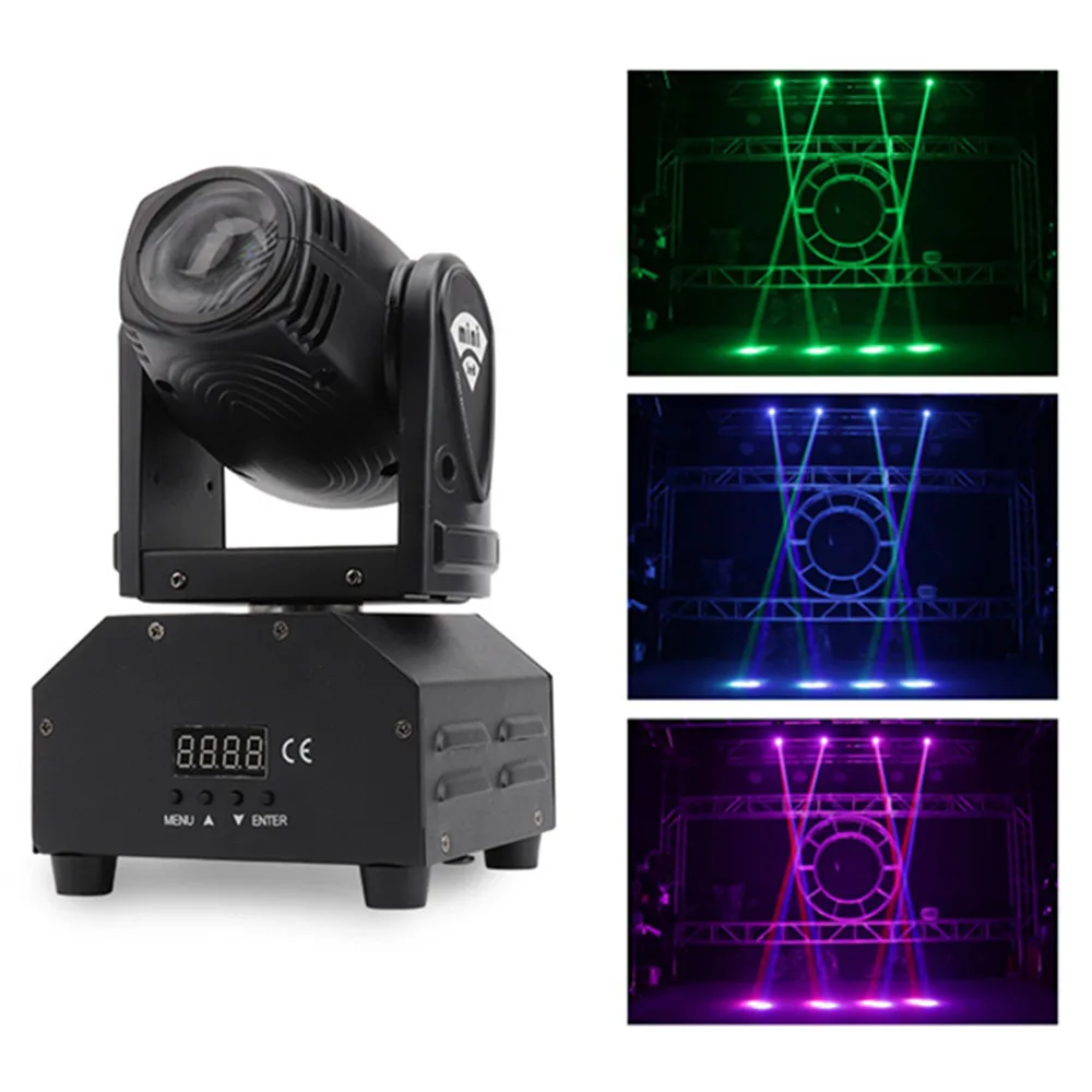 DJ Spot Lights Moving Head, Mini LED Moving Head Light RGBW Stage Lighting Beam Spot Lights by DMX 512 Sound Activated Control
DJ Spot Lights Moving Head, Mini LED Moving Head Light RGBW Stage Lighting Beam Spot Lights by DMX 512 Sound Activated Control
