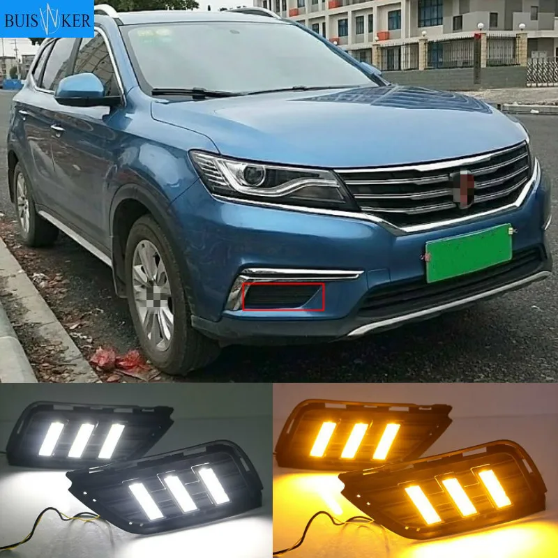 LED Daytime Running Lights DRL Fog Lamp with Yellow Turn Signal Lamp For Roewe RX5 2016 2017 2018
LED Daytime Running Lights DRL Fog Lamp with Yellow Turn Signal Lamp For Roewe RX5 2016 2017 2018