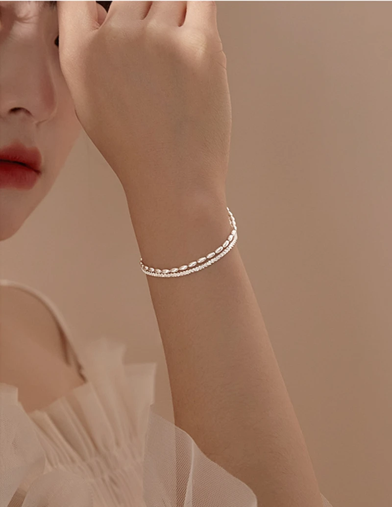 LIVVY, новый модный серебряный цвет, изысканный простой двухслойный браслет в виде гипсофилы в горошек для женщин и девочек, универсальные вечерние украшения
LIVVY, новый модный серебряный цвет, изысканный простой двухслойный браслет в виде гипсофилы в горошек для женщин и девочек, универсальные вечерние украшения