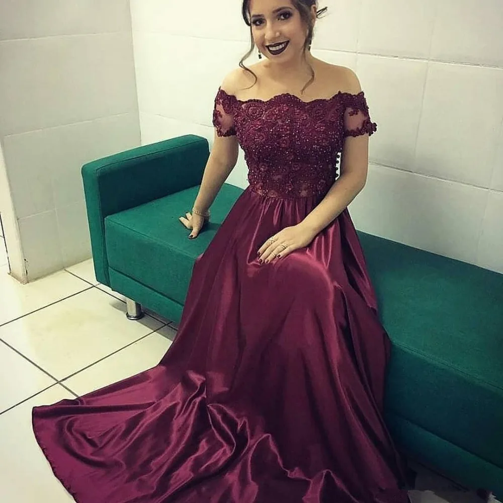 Modest Burgundy Lace Mother Of The Bride Dresses 2019 Off The Shoulder Beaded Wedding Guest Dress Floor Length Sequined Plus
Modest Burgundy Lace Mother Of The Bride Dresses 2019 Off The Shoulder Beaded Wedding Guest Dress Floor Length Sequined Plus