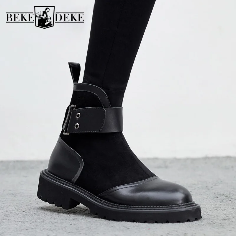 Leather Genuine Designer Women Patchwork Buckle Ankle Boots High Top Fashion Winter Fleece Lining Warm Motorcycle Biker Shoes
Leather Genuine Designer Women Patchwork Buckle Ankle Boots High Top Fashion Winter Fleece Lining Warm Motorcycle Biker Shoes