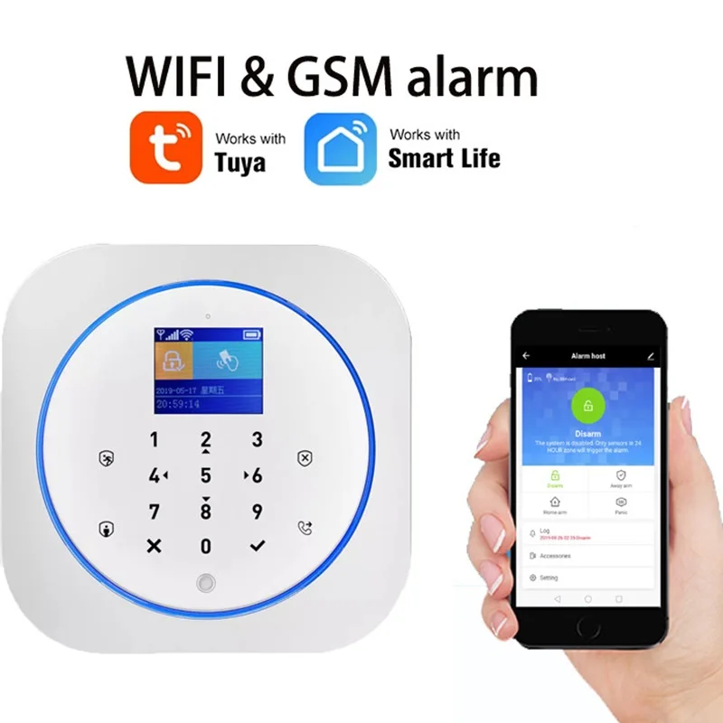 Wi-Fi сигнализация GSM Беспроводной охранной сигнализации Tuya поддержка Alexa Google Smart Home голосовое Управление сенсорный Экран RFID IP Камера монитор
Wi-Fi сигнализация GSM Беспроводной охранной сигнализации Tuya поддержка Alexa Google Smart Home голосовое Управление сенсорный Экран RFID IP Камера монитор