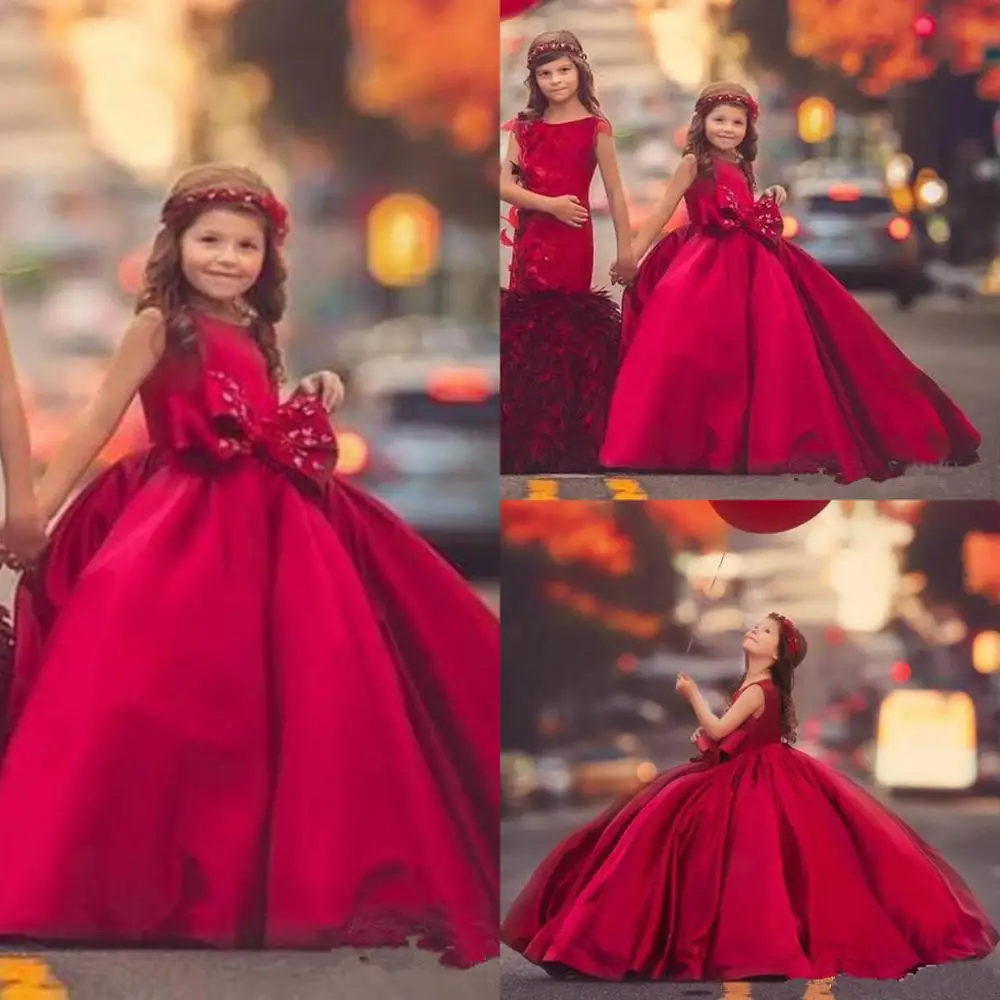 Princess Red Ball Gown Flower Girl Dresses for weddings 2020 Sleeveless Bow Sash Satin Floor Length Girls Birthday Pageant Dress
Princess Red Ball Gown Flower Girl Dresses for weddings 2020 Sleeveless Bow Sash Satin Floor Length Girls Birthday Pageant Dress