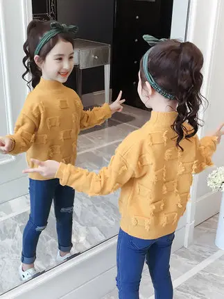 Girls Fashion Knitted Sweater Fall Winter Children's Casual Pullovers New Kids Embroidered Pure-Color Bottom Shirt Knitwear P246
Girls Fashion Knitted Sweater Fall Winter Children's Casual Pullovers New Kids Embroidered Pure-Color Bottom Shirt Knitwear P246